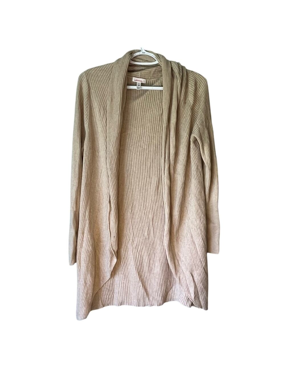 Leith Long Sleeve Cream Cardigan Size Medium